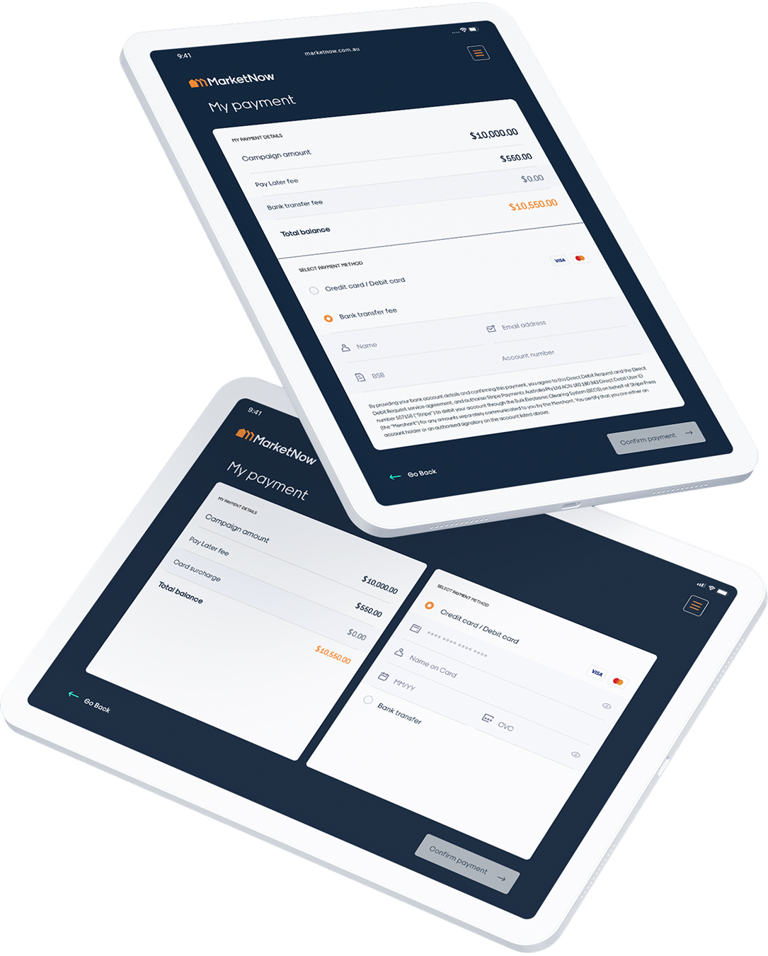 Payment-screens